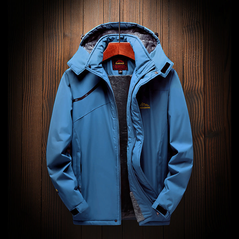 Fleece-lined Outdoor Shell Jacket
