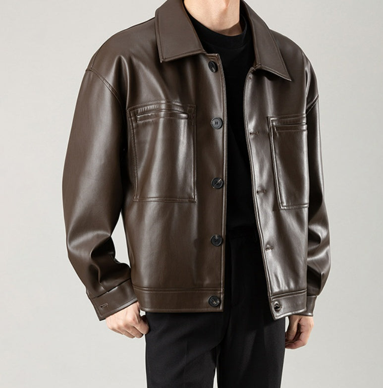 Motorcycle PU Leather Jacket
