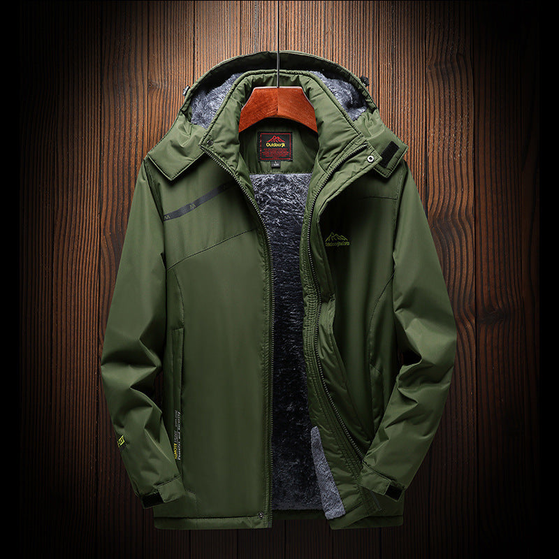 Fleece-lined Outdoor Shell Jacket