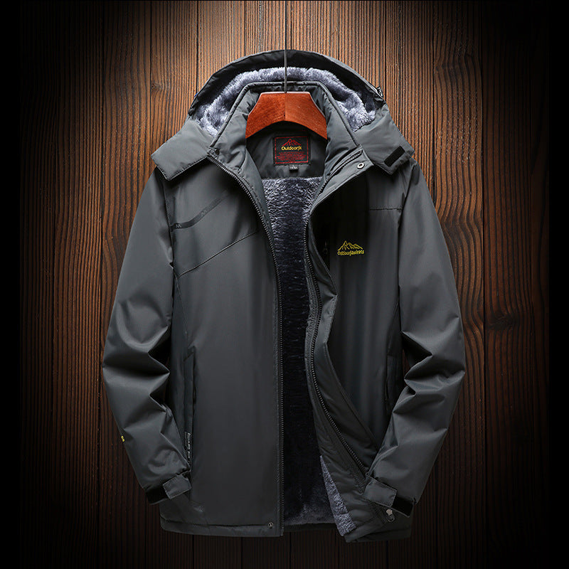 Fleece-lined Outdoor Shell Jacket