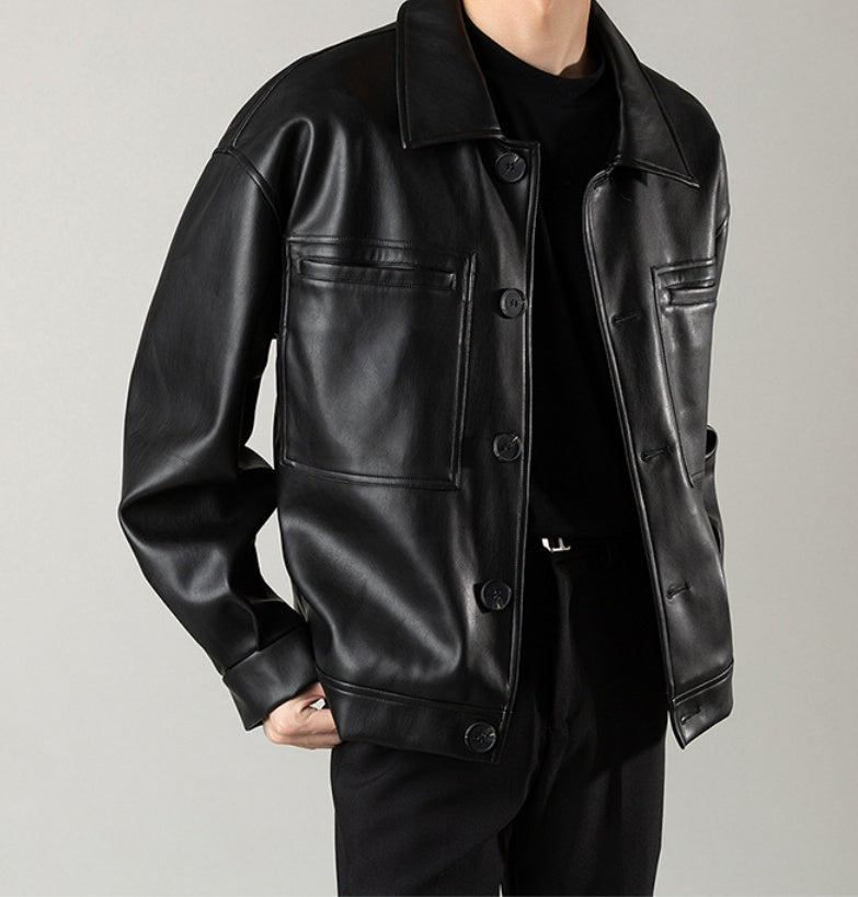 Motorcycle PU Leather Jacket