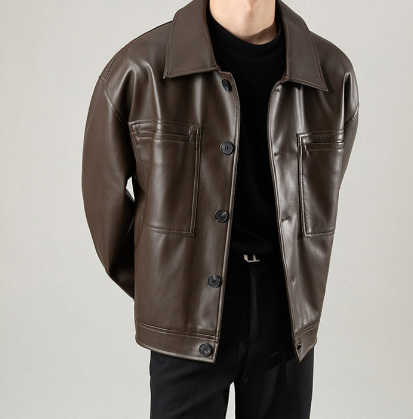 Motorcycle PU Leather Jacket