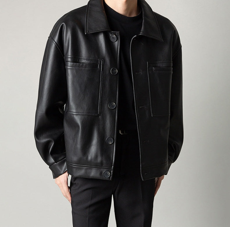Motorcycle PU Leather Jacket