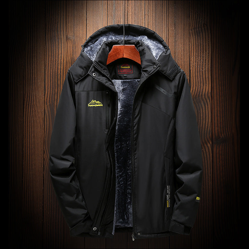 Fleece-lined Outdoor Shell Jacket
