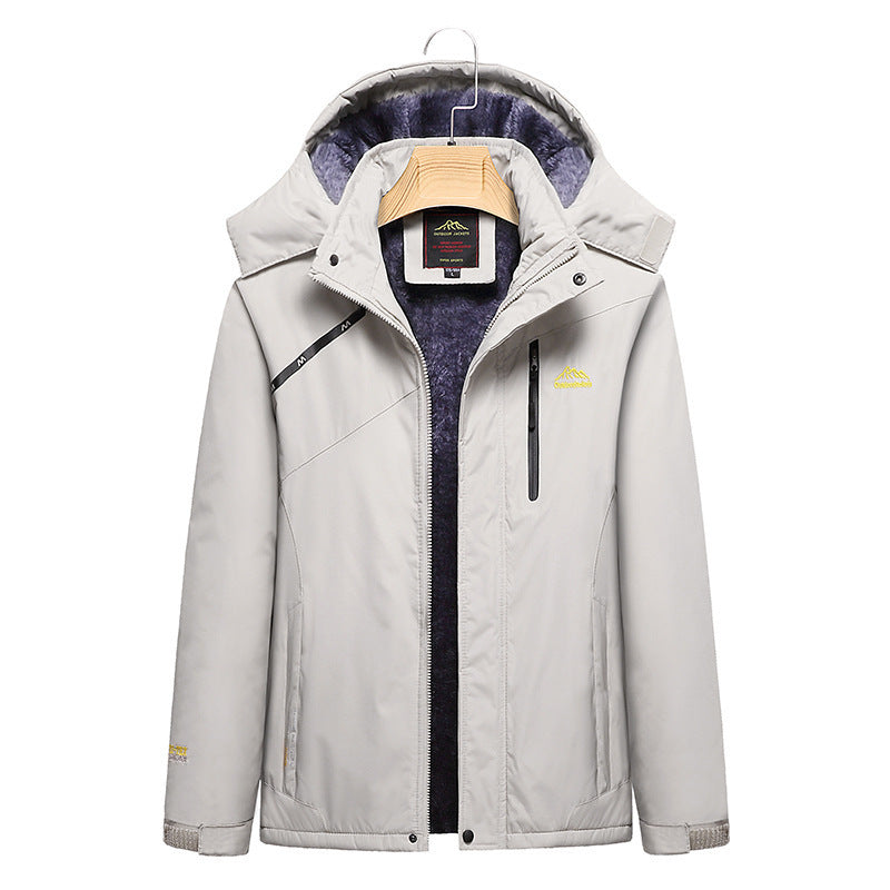 Fleece-lined Outdoor Shell Jacket